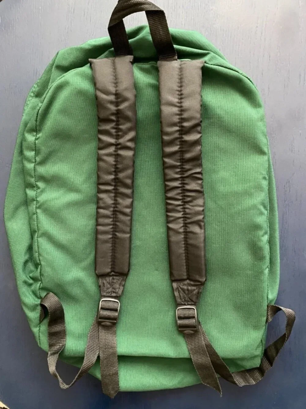 Vtg Eastpak Backpack Made in USA Green Nylon Retro 90s School Travel Bag